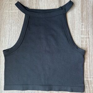 PAC Sun Black Sleeveless Ribbed Women's Top